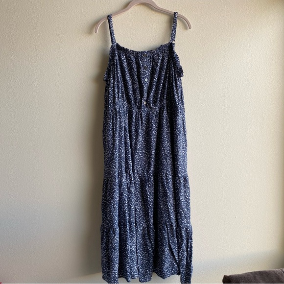 Universal Thread Blue Floral Maxi Dress - Picture 2 of 16